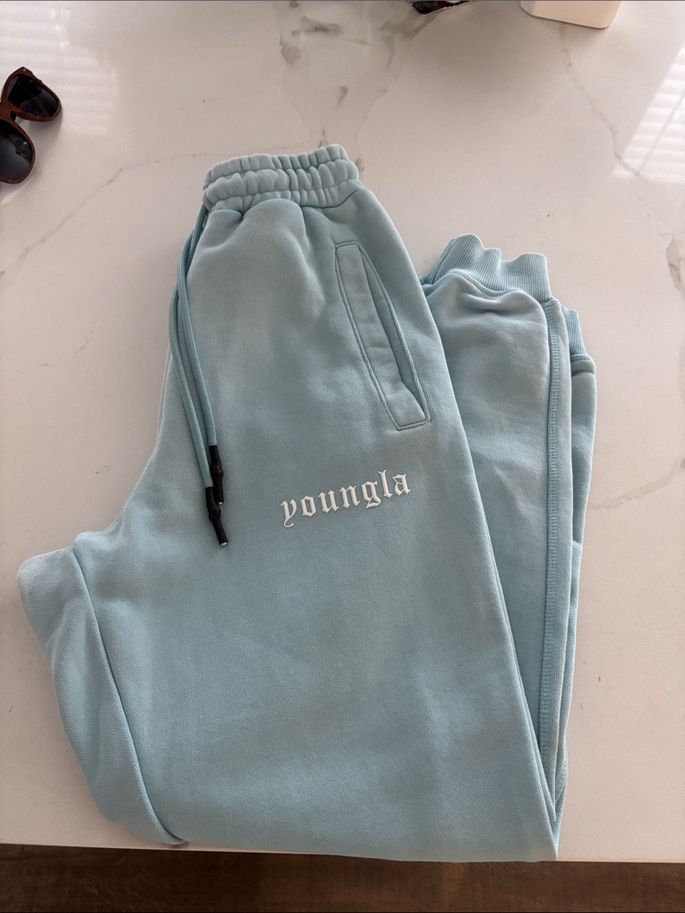 Young LA Size S Light Blue Sweatpants